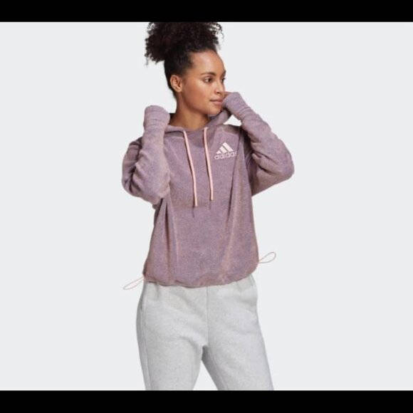Adidas Light Weight Pullover Training Hoodie Blue & Pink Hue Women’s Size M - Picture 1 of 10